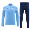 Manchester City Quarter Zip Training Sweatshirts 2022-23 Blaue Für Herren